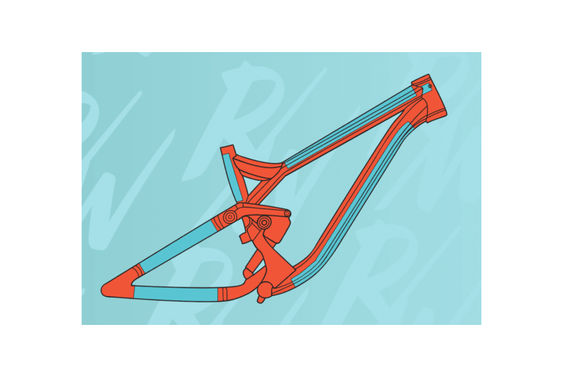 Protector de cuadro RideWrap para MTB Doble Suspension