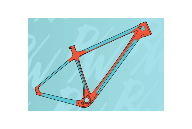 Protector de cuadro RideWrap Covered para MTB Hardtrail